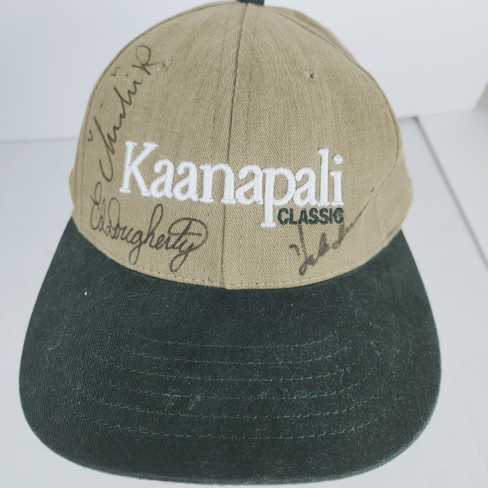 Vintage Autographed Golf Kaanapali Hawaii Snapback‎ Hat Cap Maui Beach USA 90s